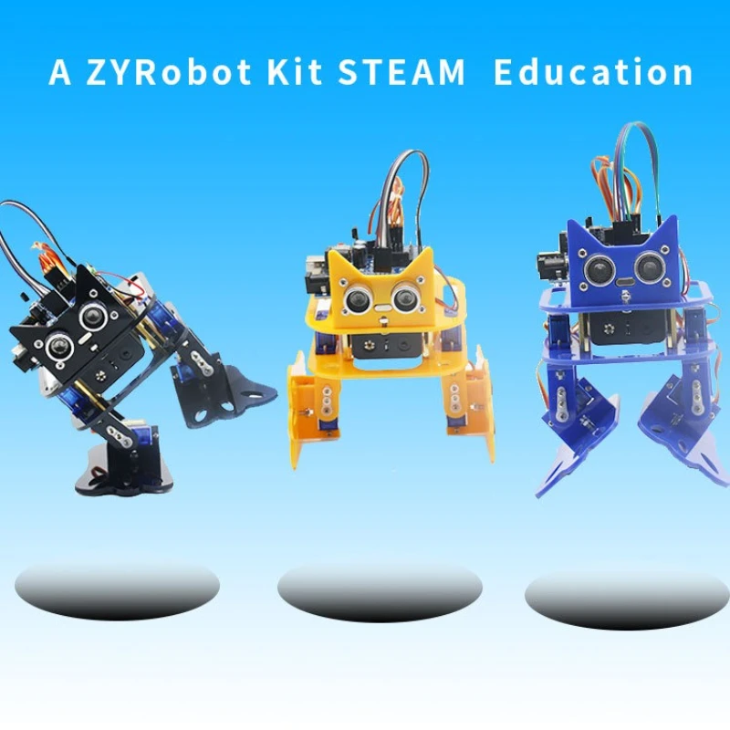 Biped Walking Humanoid Robot Kit 4. Freiheitsgrad unterstützt Arduino-Programmierung, gemischte grafische Programmierung