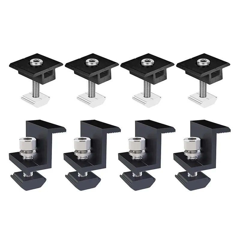 30mm/35mm Moduły słoneczne Mocowanie wspornika fotowoltaicznego Zacisk końcowy Zacisk środkowy 4/10/20szt Szyna montażowa PV Panel słoneczny Akcesoria do montażu — zdjęcie 2