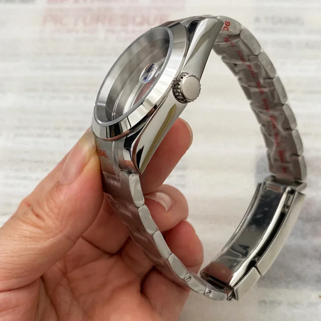 36/39mm 3ATM Date Watch Case Precision Steel Sapphire Glass Suitable for NH35/36 Movement Watch Accessories Adjustable Buckle image 5
