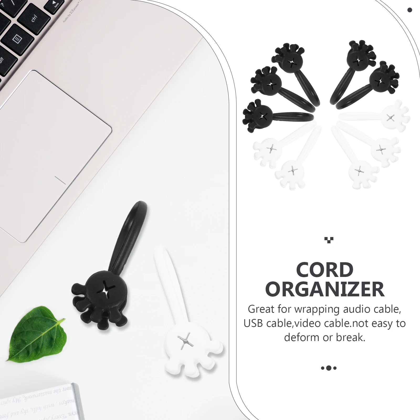 

10 Pcs Magnetic Headphone Data Cable Storage Holders Fastener Cord Organiser Modeling Management Silica Gel
