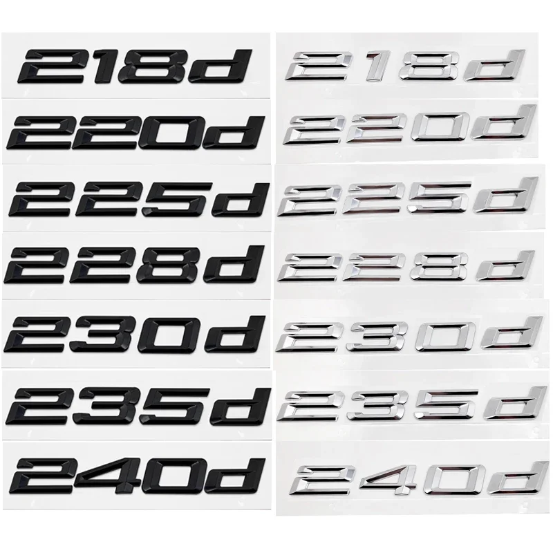 ABS Car Rear Trunk Letters Logo Badge Emblem Sticker For BMW 2 Series 216d 218d 220d 225d 228d 230d 235d 240d F22 F23 F45 F46