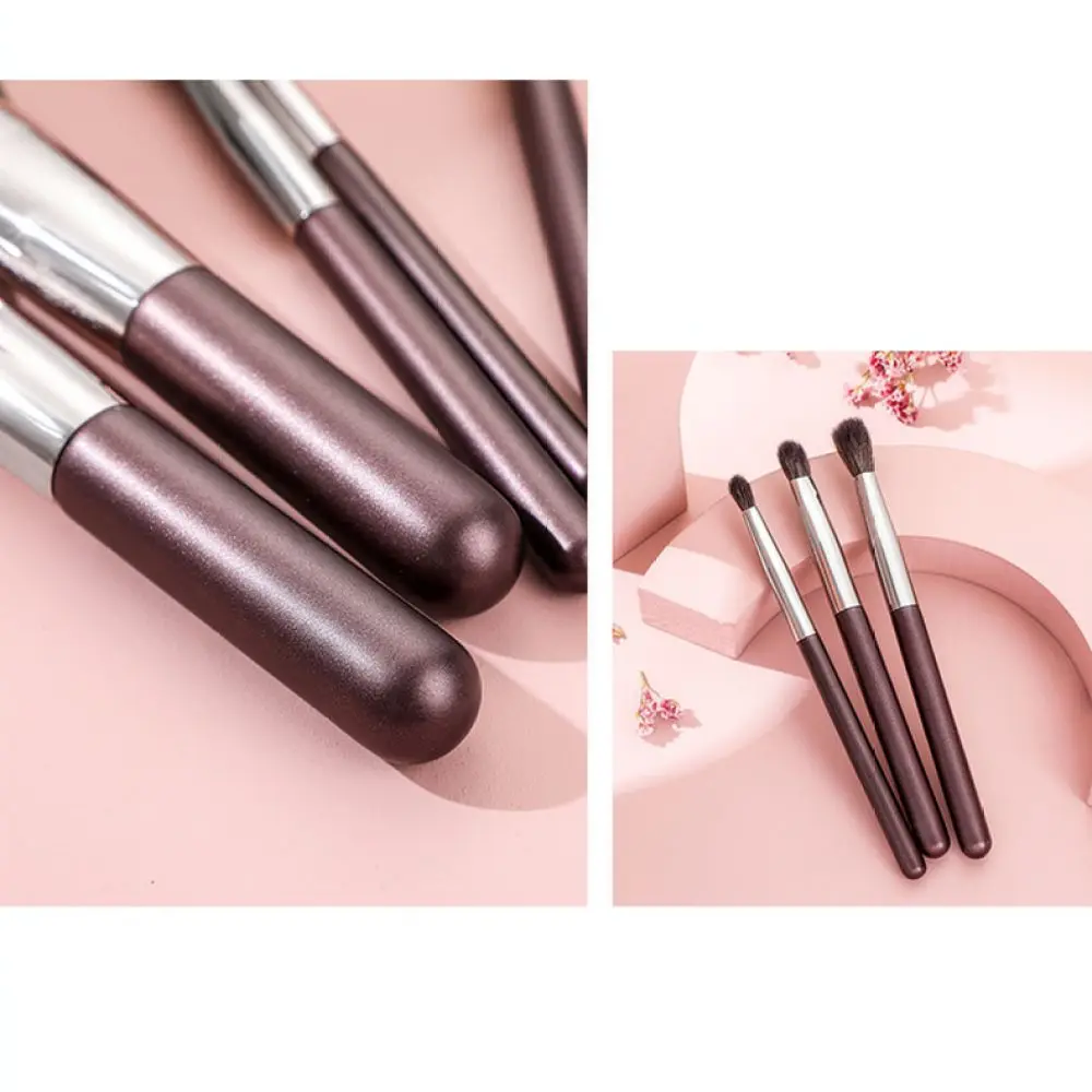 Premium Makeup Brush Set Soft Wool Fiber Bristles Travel Size Cosmetic Tools For Eye Shadow Blush Powder Application
