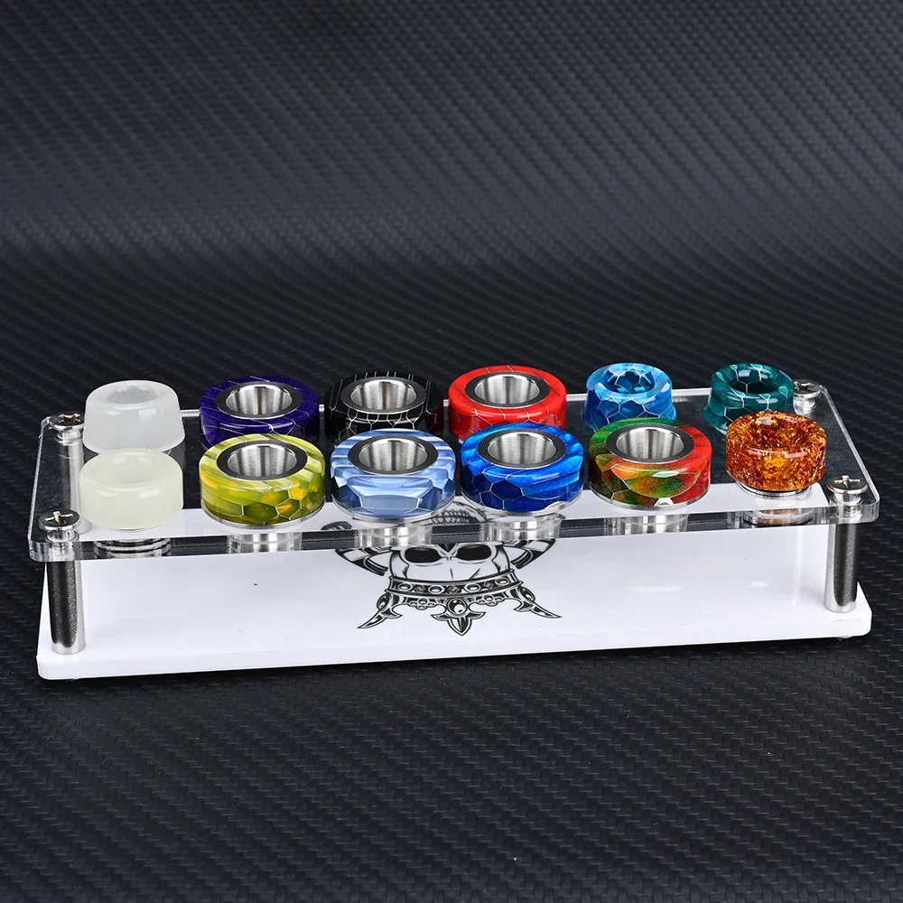 حامل عرض طرف التنقيط Wolfcoolvape 810 يتضمن 12 قطعة من أطراف التنقيط ذات الألوان العشوائية منظم مكتب لحامل ملحقات Vape #3