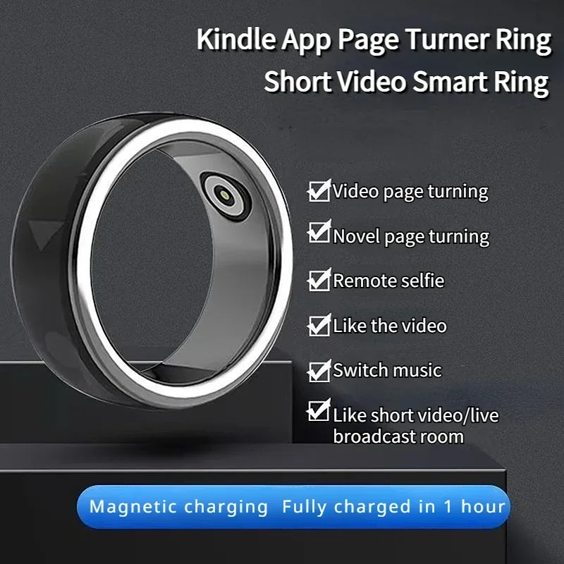 Short Video Smart Ring Magnetic Charging Photo Remote Control Short Video Ring Mobile Phone Screen Scraper App Page Turner