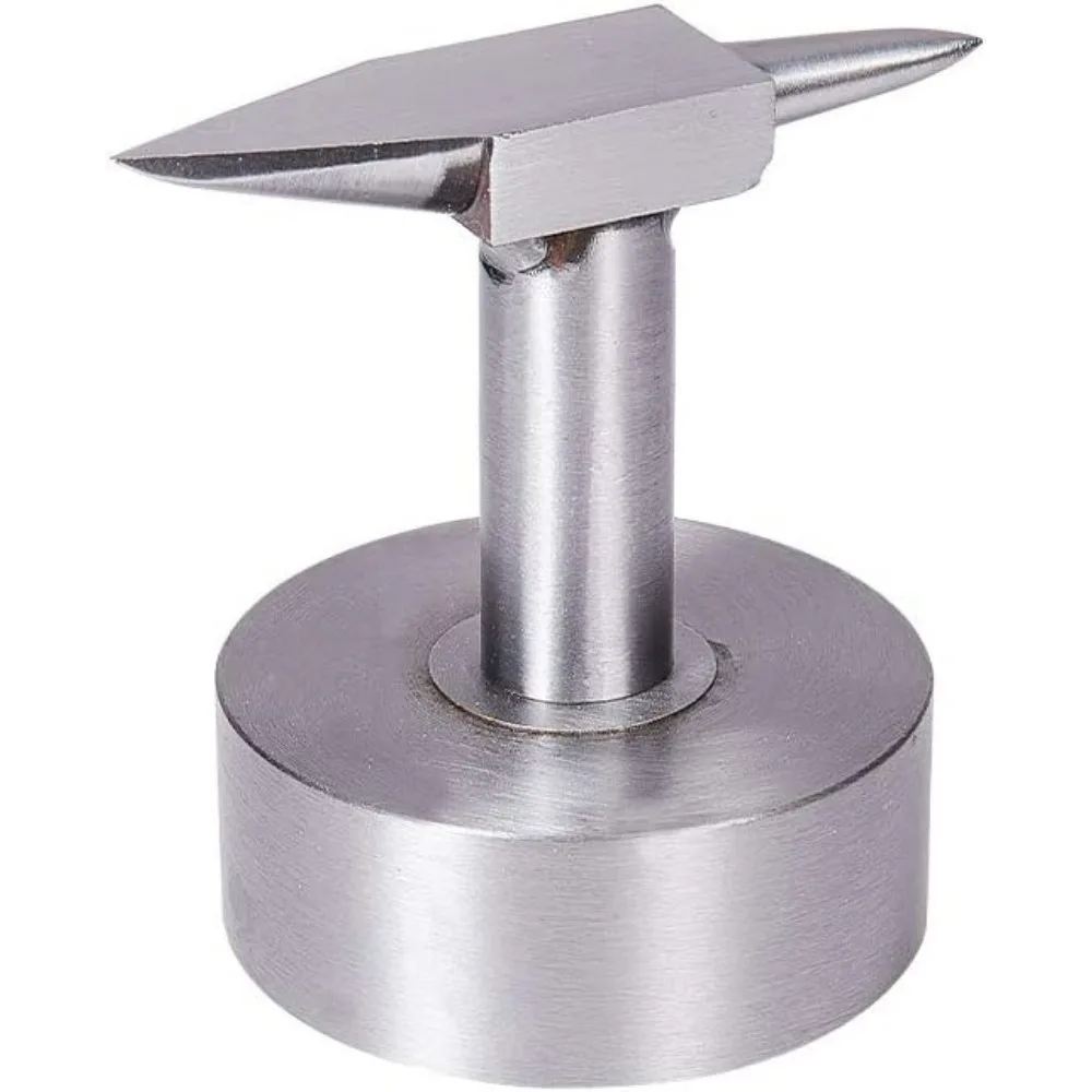 Steel Professional Jewelry Double Horn Anvil Jewelers Metalworking Tool with Wide Base for Jewelry Making