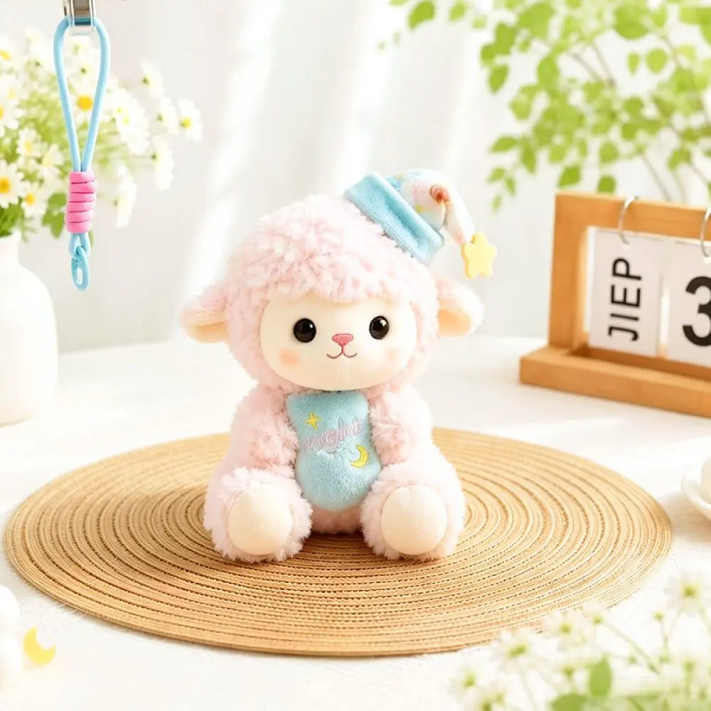 Soft Pajamas Lamb Plushie Pendant Keychain Cute Sheep Stuffed Animal For Ruicaibinfen Bag Backpack Decoration Gift