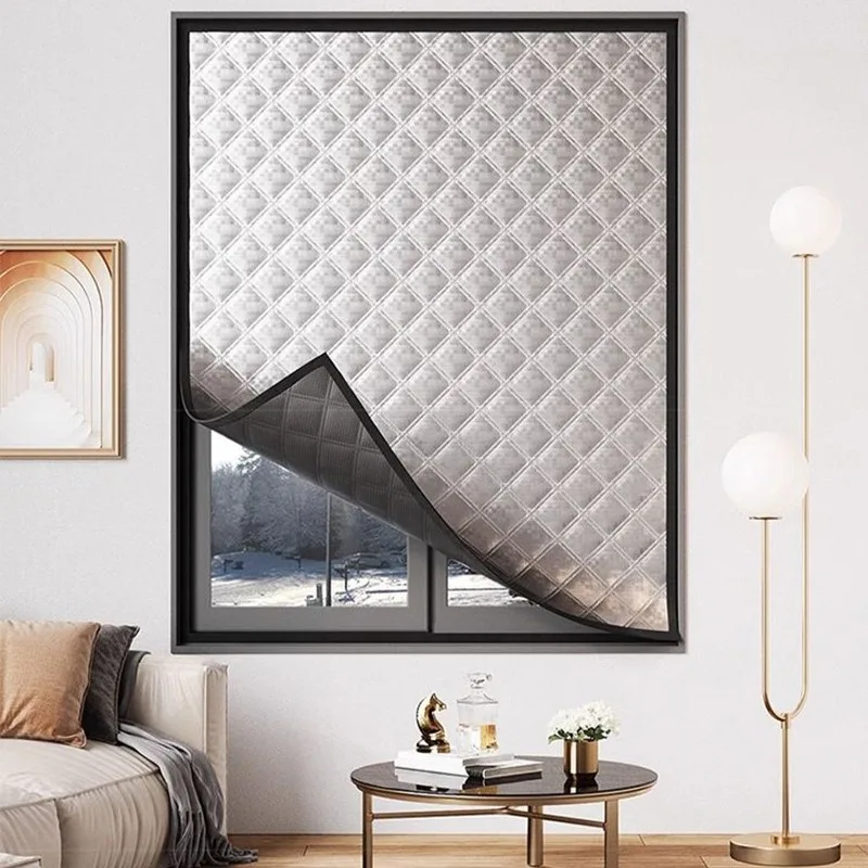 Winter Windproof Curtains, Window Windproof, Warm, Sealed Curtains, Bedroom Curtains, No Punching, Customized Curtains