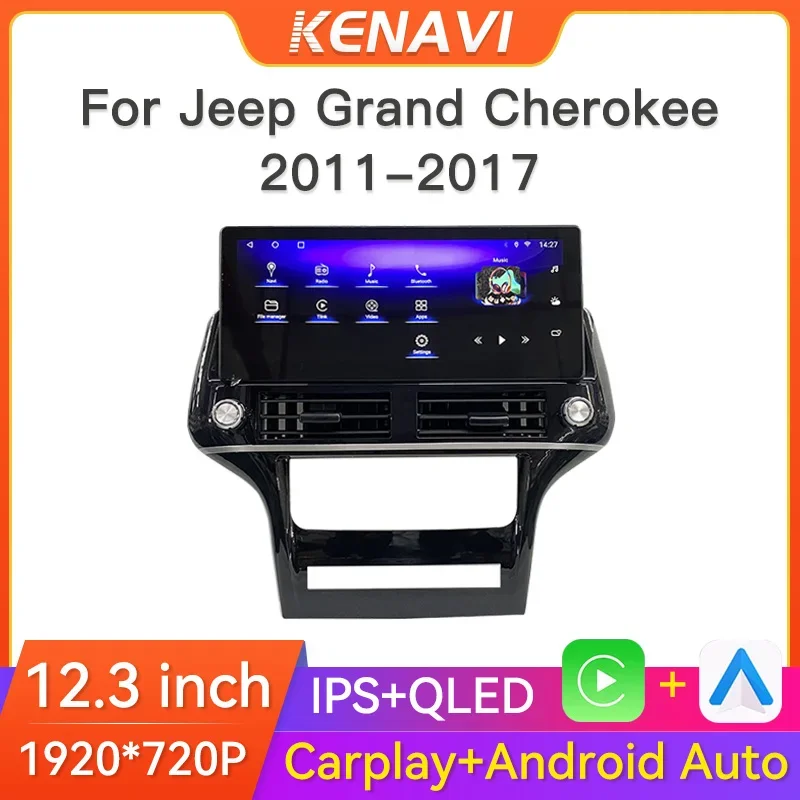 

12.3" 2 Din Android13 For Jeep Grand Cherokee 2011-2017 Car Radio Multimedia Player GPS Navigation Carplay Auto Head Unit Screen