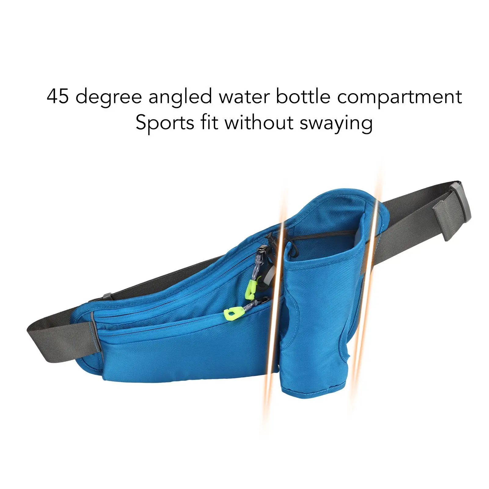 Reflective Running  with Headphone Hole - Hydration Waist for outdoor Activities