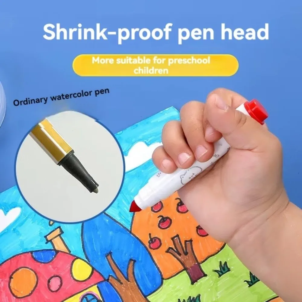 12/18/24 Colors Kids Watercolor Pen Easy To Wash Non-Erasable Washable Markers Set Colorful Coloring Marker Bulk