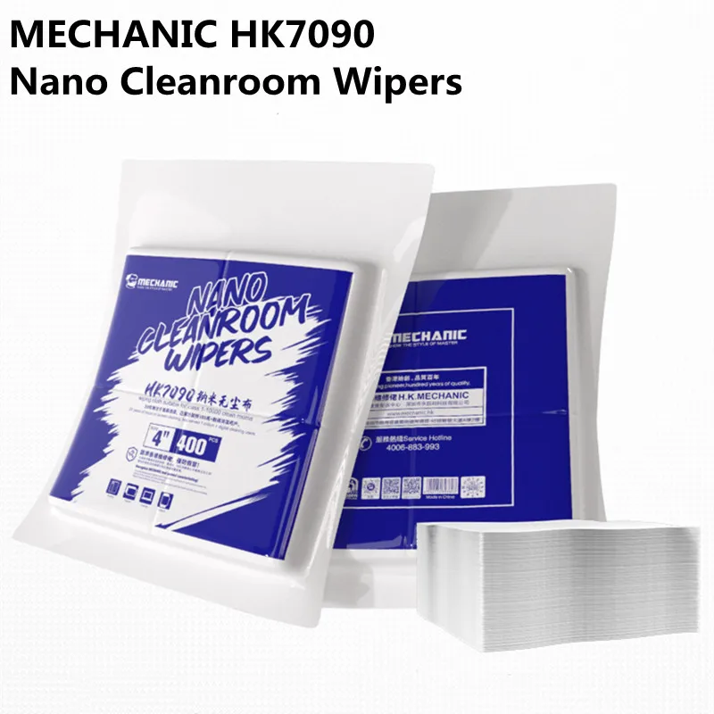

MECHANIC HK7090 4 дюйма 400 шт. нано дворники для чистых помещений для камеры мобильного телефона супер впитывающая мягкая чистящая ткань без пыли