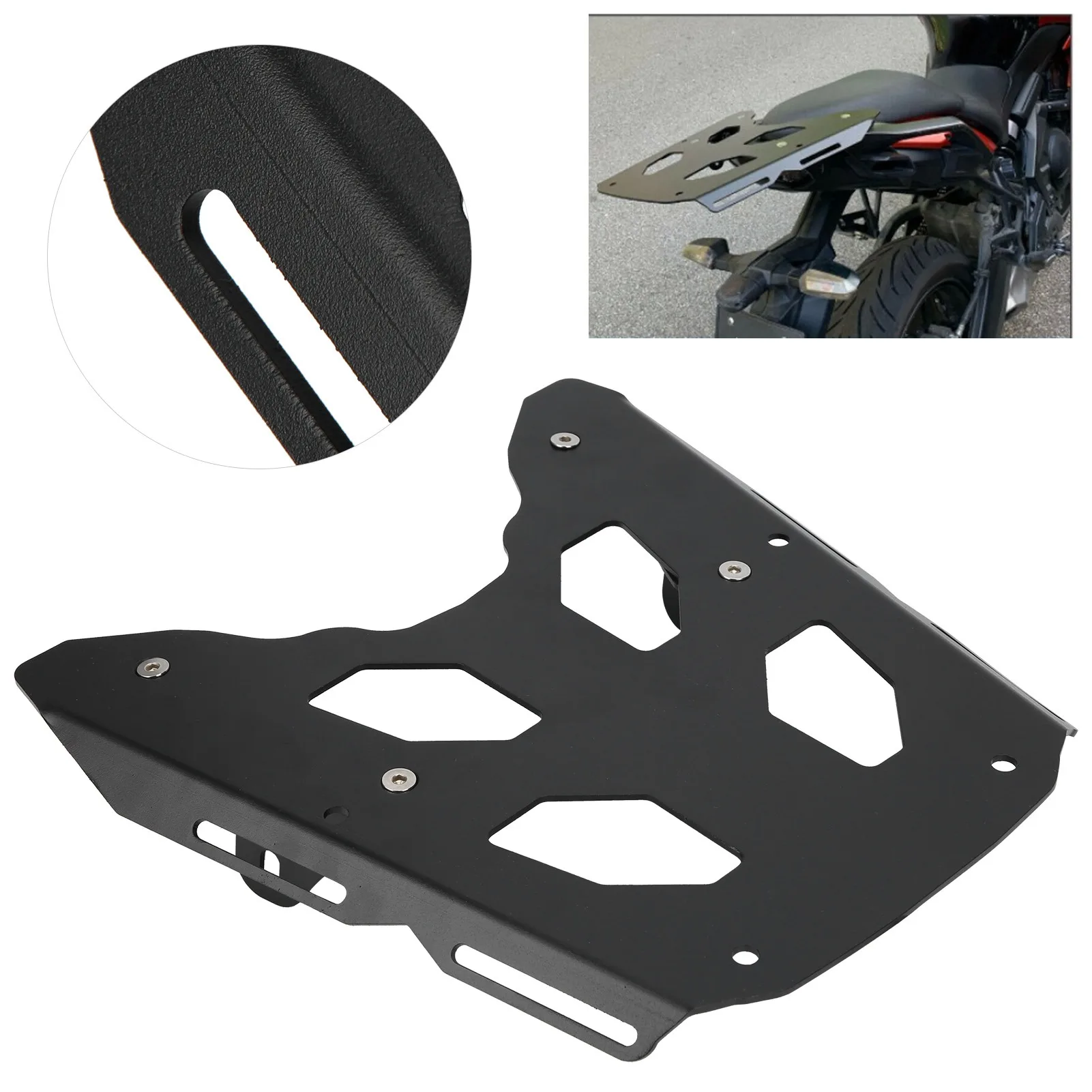 Motorcycle Rear Luggage Rack Cargos Carrier Bracket Carbon Steel Support Fit for   650 15‑20 Rear Luggage Shelf