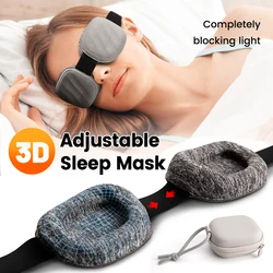 3D sleep eye mask with 99% shading rate. Ergonomic eye mask is lightweight, soft, and breathable, with adjustable eye distance