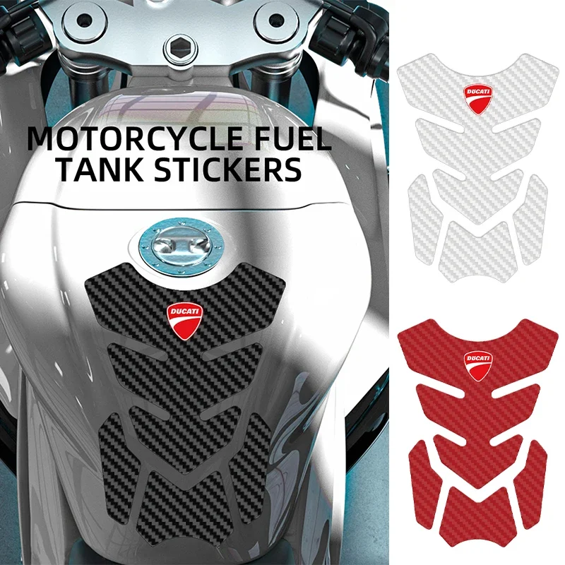 For DUCATI MONSTER 696 1198S 999S 999R 749S 749R Fiber Motorcycle Fuel Tank Pad Cover Protector Decal Stickers