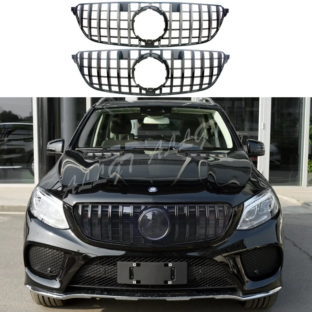 Front Grill Bumper GT Grille For Mercedes Benz W166 GLE Class SUVGLE400 GLE500 GLE350 GLE43 2015 2016 2017 2018 2019 2020