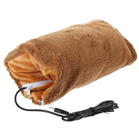 1pc USB Hand Warmer Brown Color Winter Warm Bed Treasure Heated Gloves Easy Hold Gifts Girls Family Camping Hiking Safety