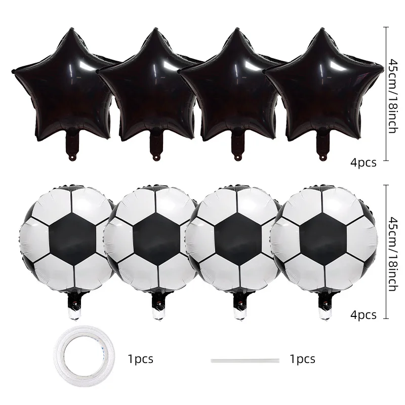10-teiliges Sport-Luftballons-Set aus Aluminiumfolie – Fußball-, Basketball-, Rugby- und Baseball-Designs – perfekt für Sport-Themenpartys – Detail 9