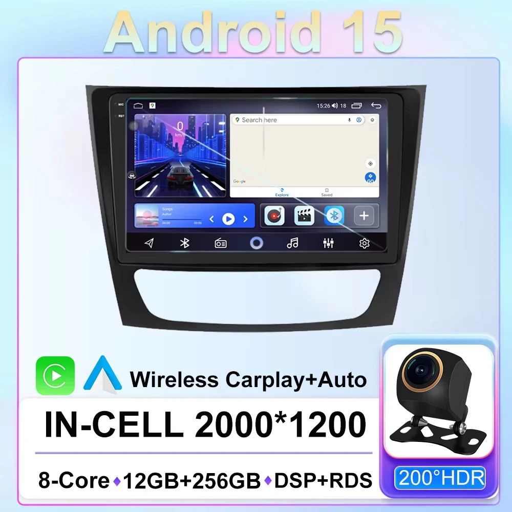 Radio Car For Mercedes Benz E-class E Class W211 E200 CLS 2002-2010 Android Auto Stereo Multimedia Carplay Video Navigation GPS