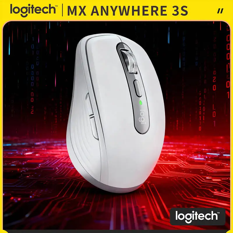 

Компактная мышь Logitech MX Anywhere 3S, эргономичный дизайн, перезаряжаемая, с быстрым прокруткой для портативных ПК Mac