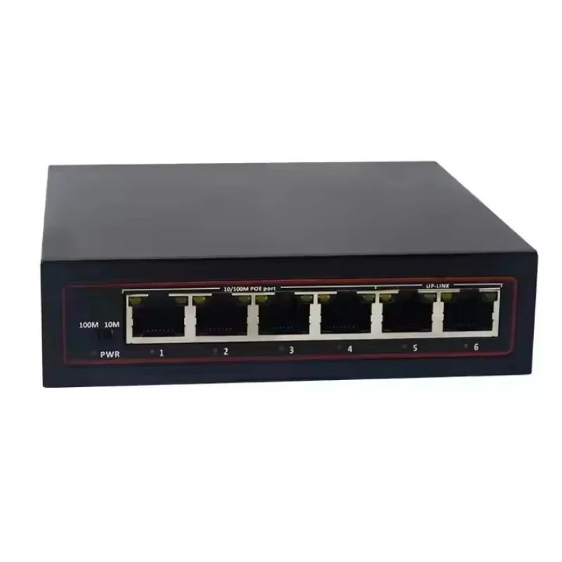 10/100Mbps 4 Port RJ45 PoE+ 2 Uplink Un-managed Poe Switch 803.af/at Compliant for IP Cameras VOIP Phone