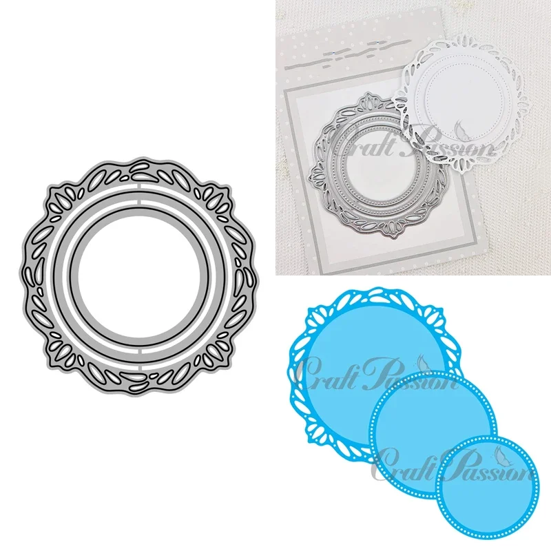 2022 AliliArts Metal Cutting Dies Round frames diy Scrapbooking Photo Album Decorative Embossing PaperCard Crafts Die