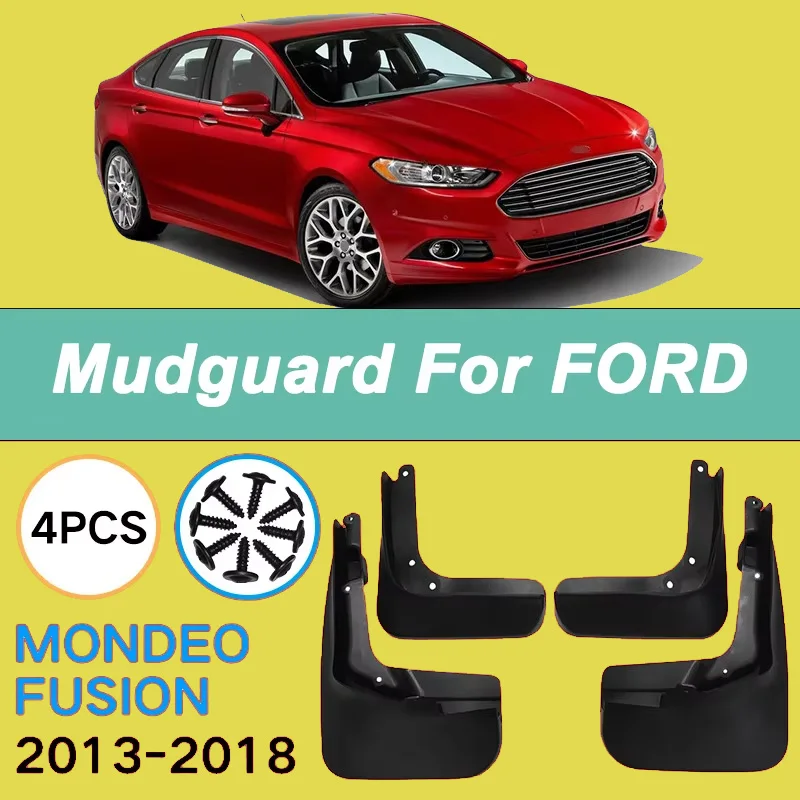 

For FORD Mondeo 2007-2012 / Fusion 2013-2018 Automotive Tire Mudguard Waterproof Prevent Mud Splashing Car Mud Flaps 4pcs