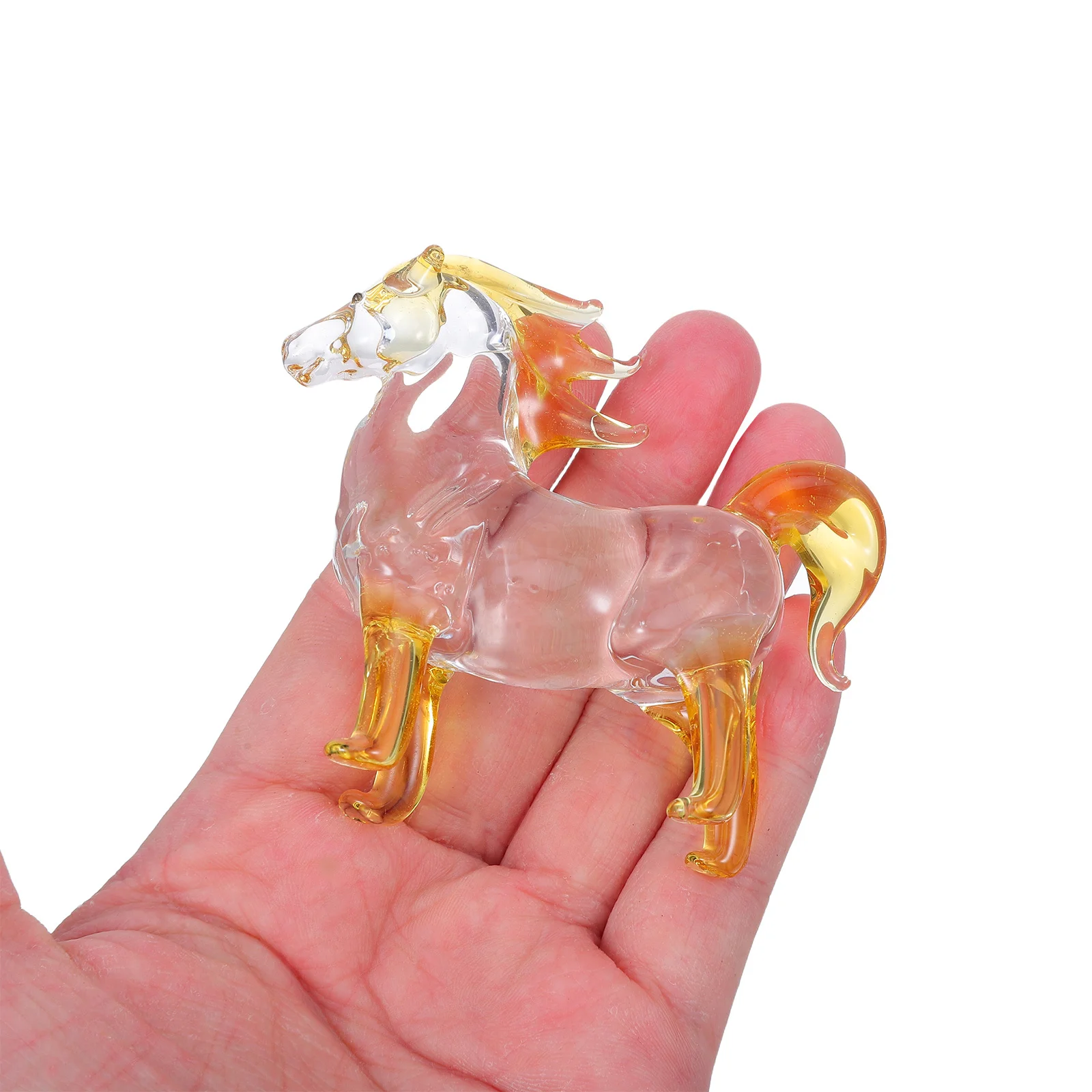

Crystal Horse Sculpture Realistic Transparent Glass Crystal Horse Statue Desktop Centerpiece Feng Shui Wealth Lucky