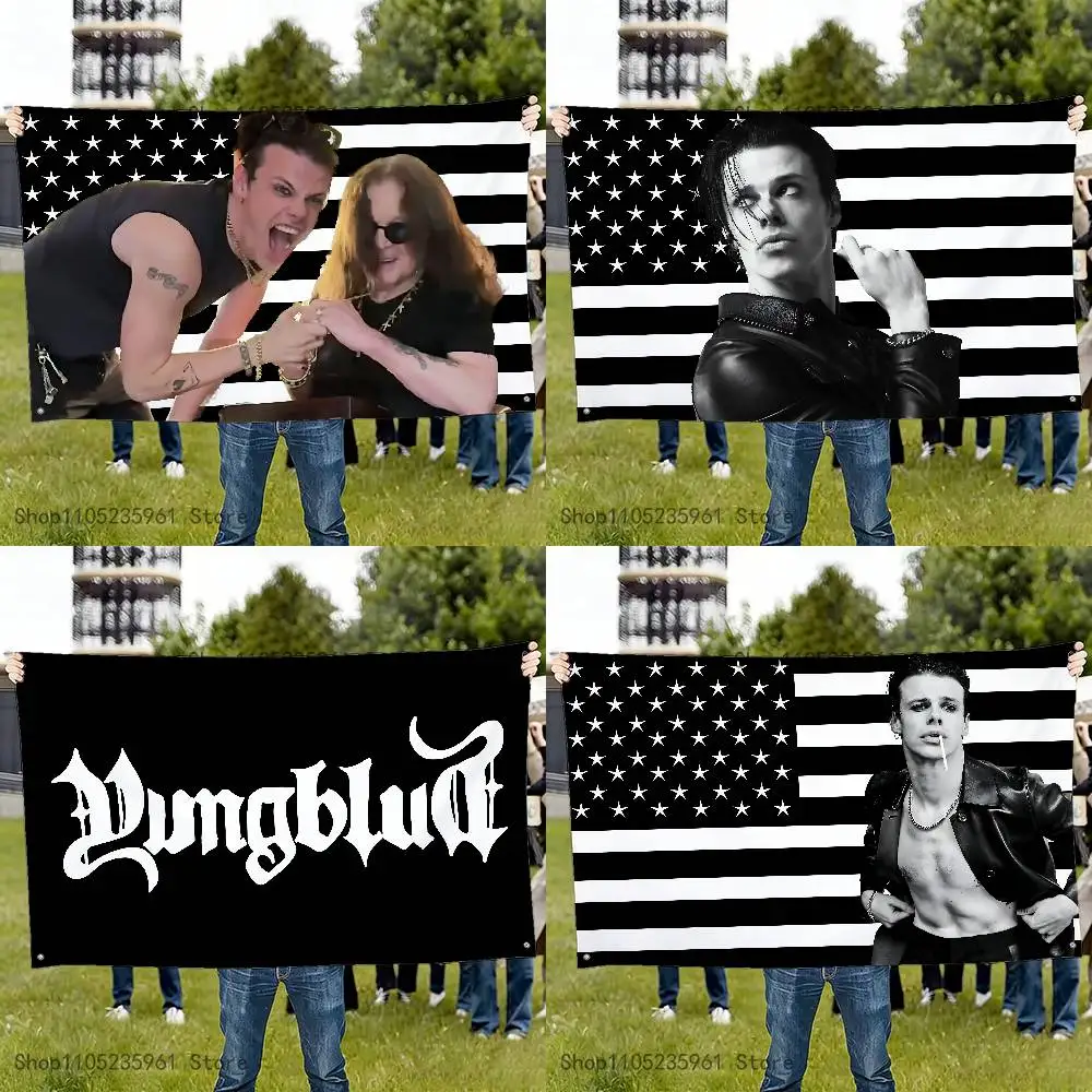 

Y-Yungblud Flag Tapestry Banner For Bedroom Outdoor Living Room Restaurant Bar Wall Decor Party