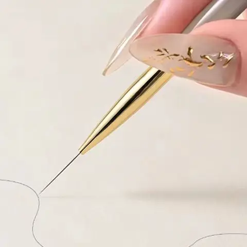 5Pcs Acrylic Handle Extremely Fine Nail Art Liner Pens DIY Painting Brushes for Drawing Lines Stripes Flowers UV Gel Brush