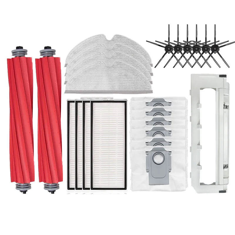 Für roborock q7 max staubbeutel hepa filter teile q7 max/t8 hauptseiten bürste mopp tuch roboter staubsauger zubehör