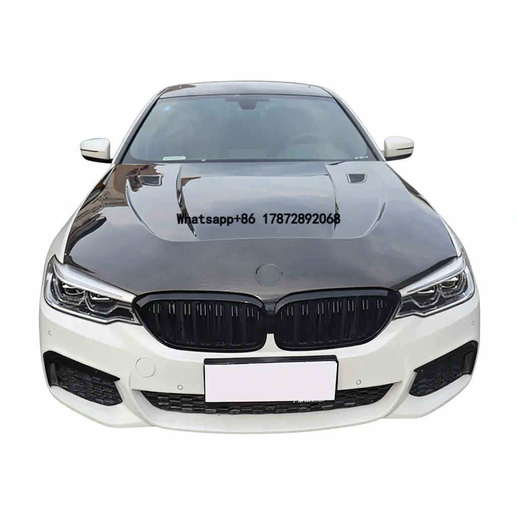 

High Quality EJW MBJ Style Carbon Fiber Engine Hood 2018-2021 for 5 Series G30 G38 Black 1 Year Warranty Includes New Bolts