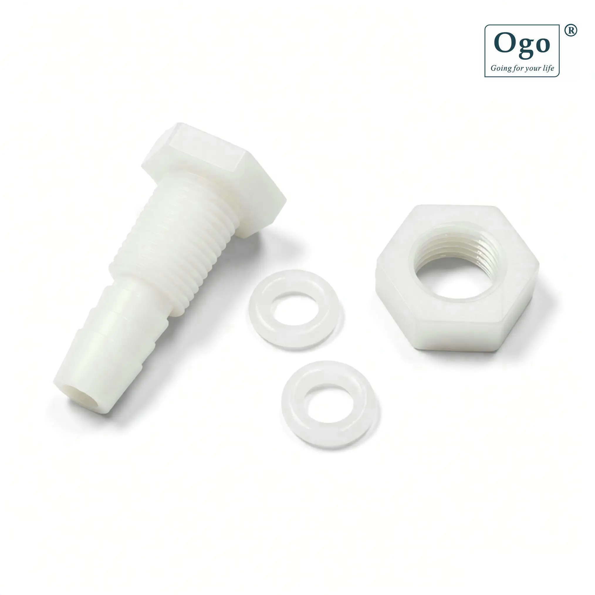 OGO Nylon Bulkhead Straight Connector