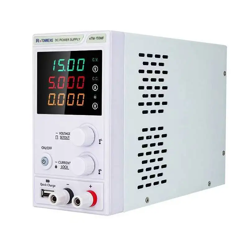 Mini switch four position DC power supply, programmable laptop computer maintenance, adjustable and regulated DC power supply