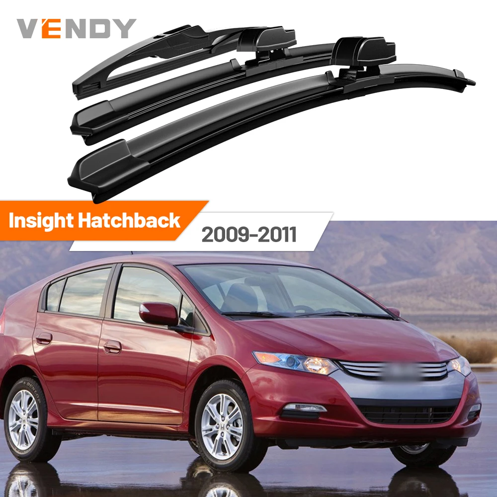 

For Honda Insight Hatchback 2009-2011 2010 Front & Rear Windshield Wiper Blades Windscreen Wipers Set Accessories