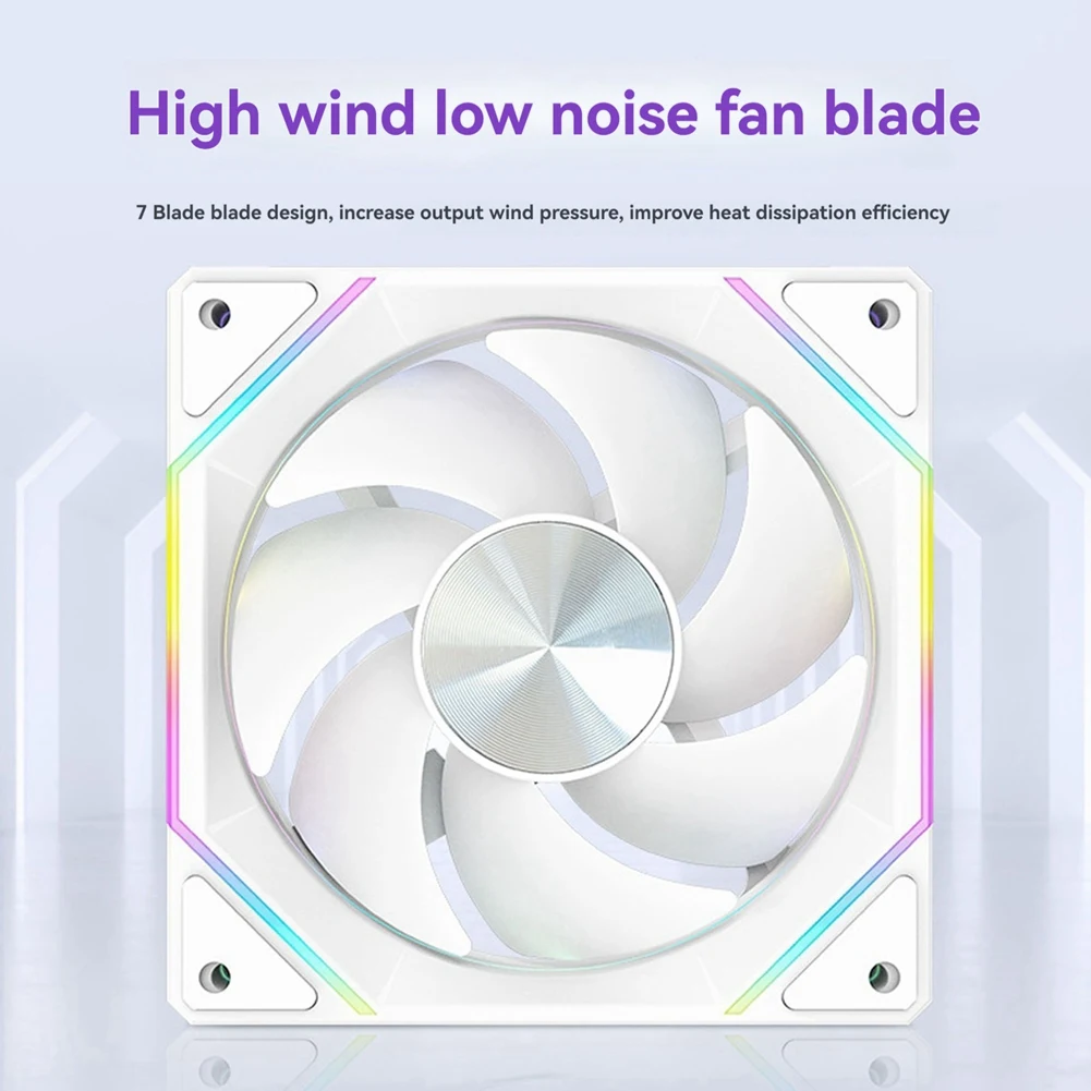 ATP-Mirror Fan RGB 120mm High Airflow PC Fans Ultra Quiet PWM Speed Control Enhanced Airflow Without Controller