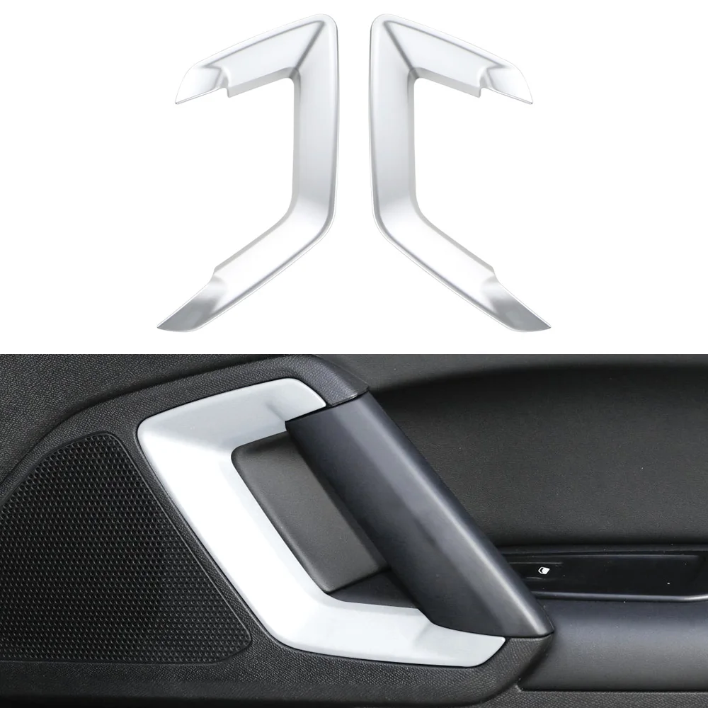 Car Front Door Handle Cover for Peugeot 308 308s 408 4008 2016 - 2019 Interior Door Decoration Sticker 2Pcs Trim Accessories