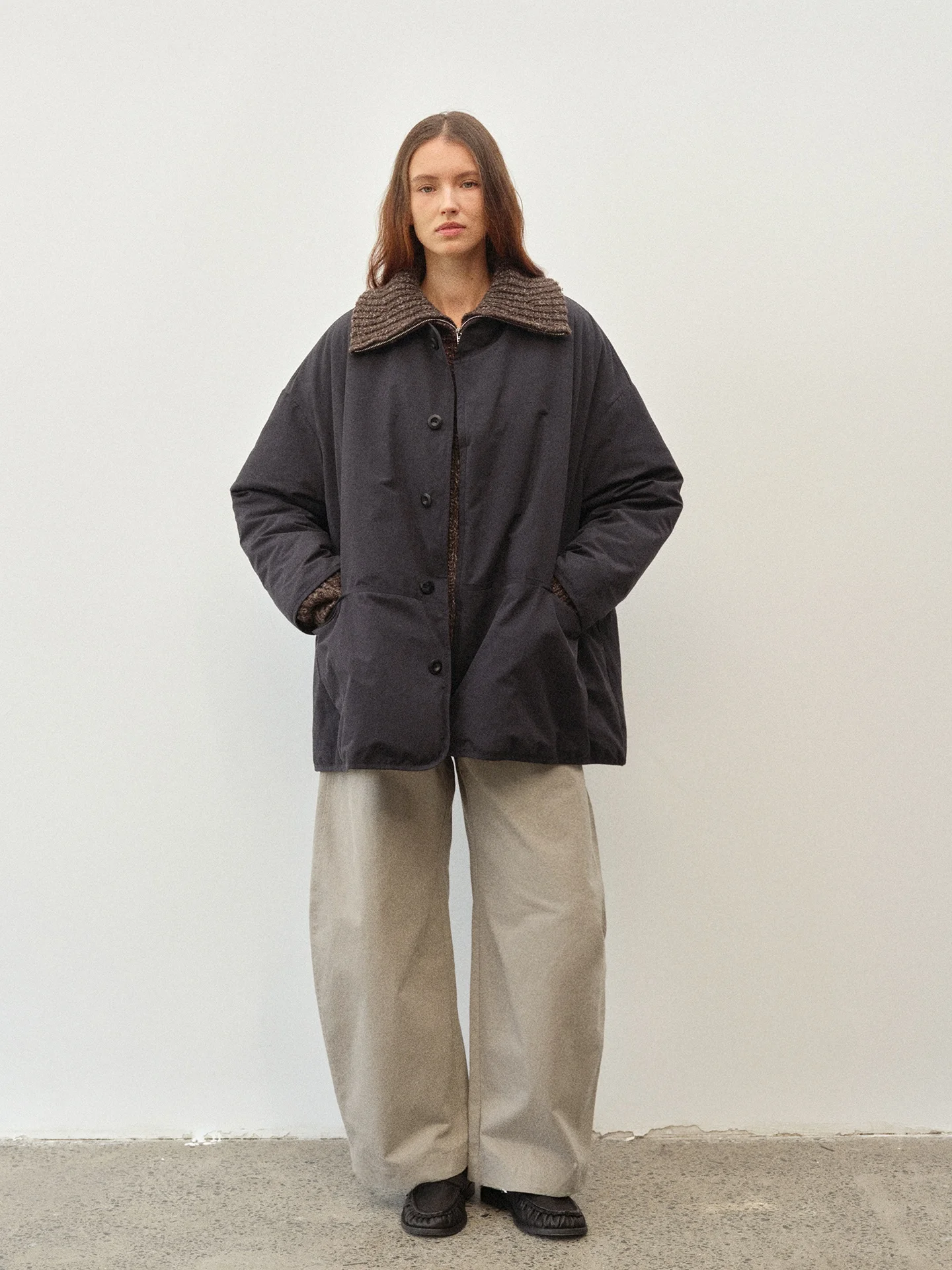 

GORRI Повседневное свободное легкое длинное пуховое пальто на пуговицах, тонкая осенне-зимняя верхняя одежда для женщин, модная