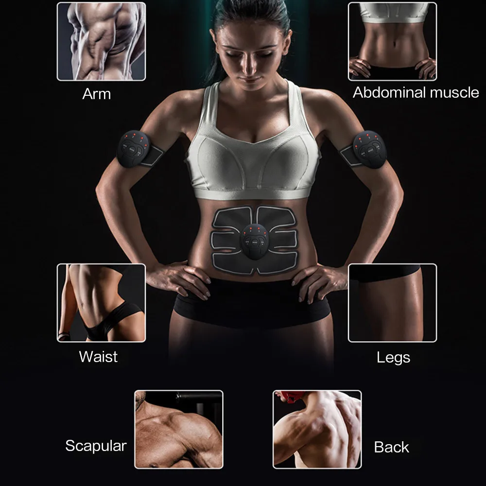 Wireless EMS Trainer Abs Muscle Stimulator Myostimulator Body Fitness Electric Weight Loss Body Slimming Massager Belt Body Slim