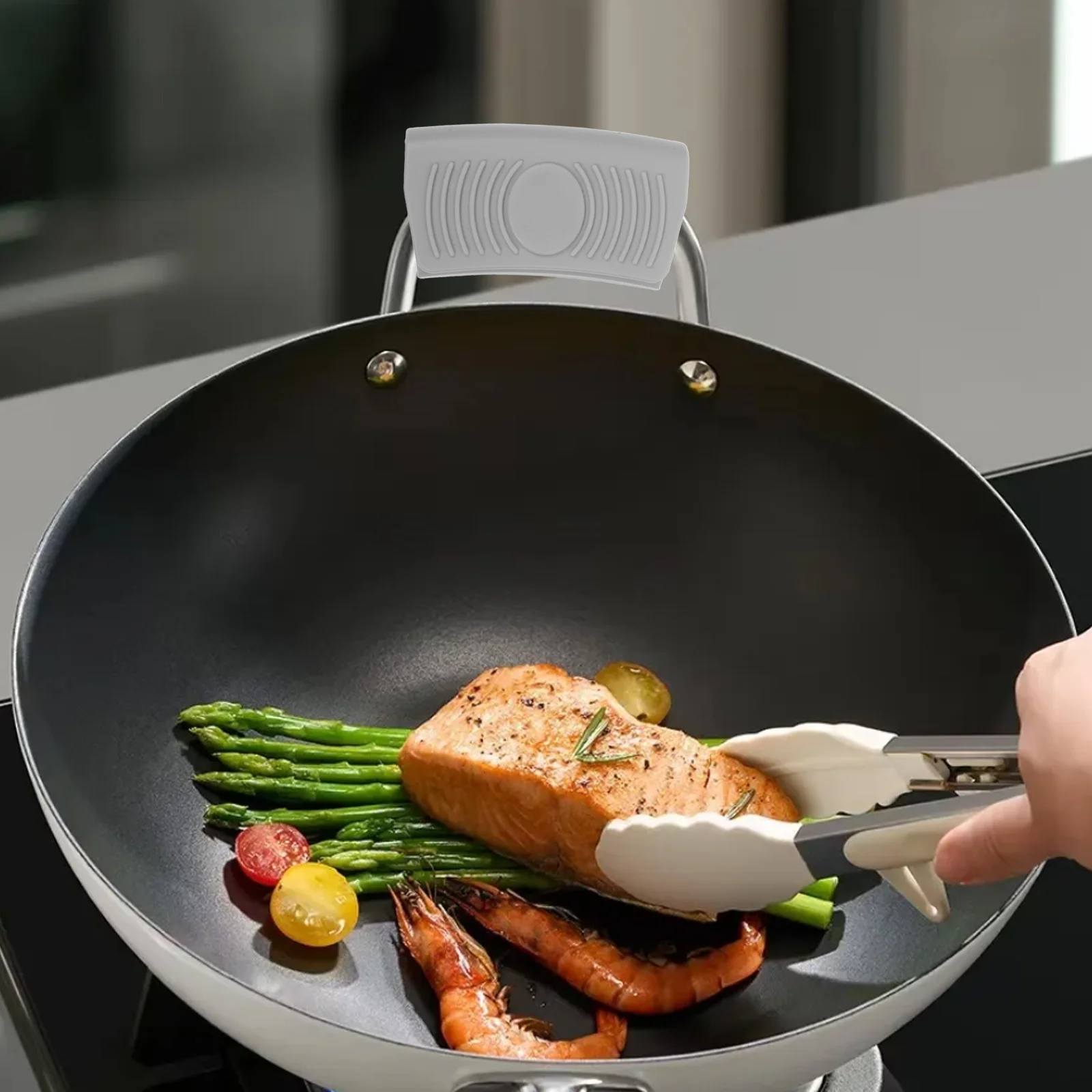 

2Pcs Anti-Scalding Pot Handle Cover - Silicone Handle Holder Grip for Hot Pans - Universal Fit Insulated Sleeve for Skillet