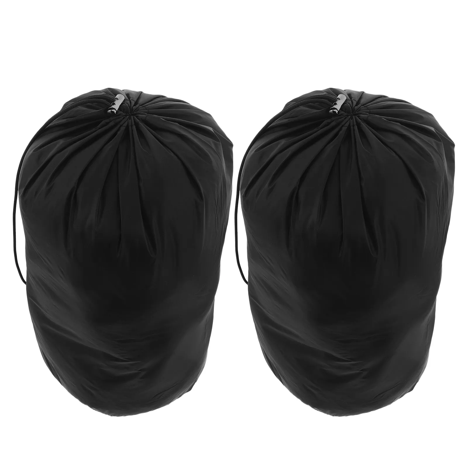 Black Waterproof Drawstring Pouch for Down Jackets Lightweight Travel Storage Bag Backpacking Clothes Sack Swimwear Wet Bag