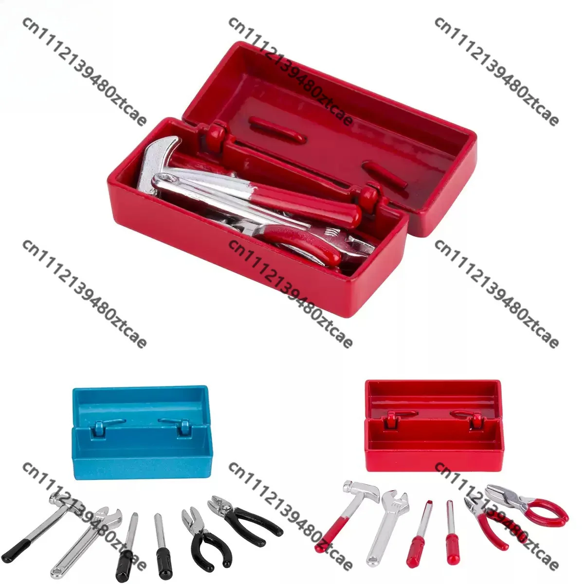 RC Simulation Model Car Mini Repair Tool Kit Hammer Wrench Pliers Screwdriver With Storage Box Maintenance Accessories