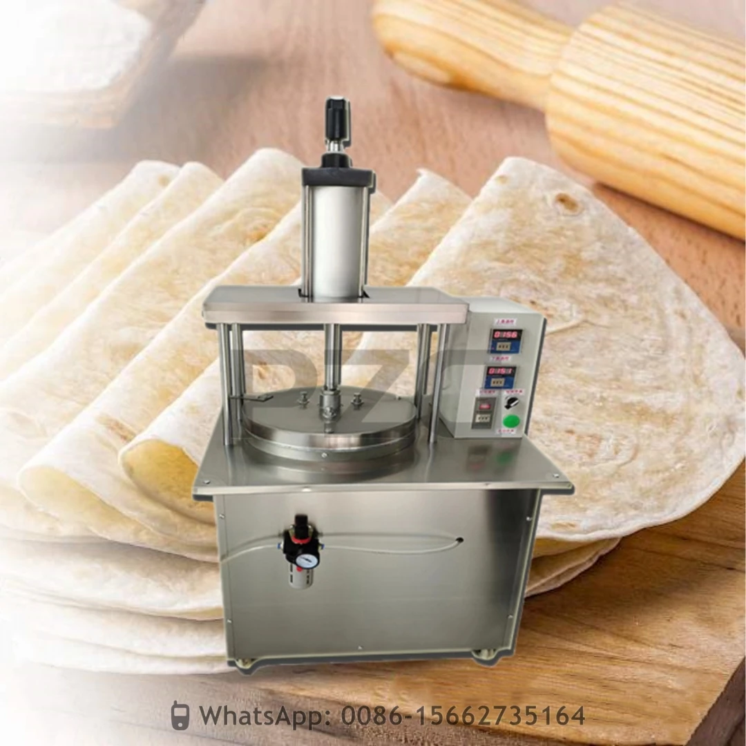 

Chapati Roti Flat Pancake Tortilla Making Machine Roasted Duck Bread Baking Maker Pneumatic Dough Press Machine