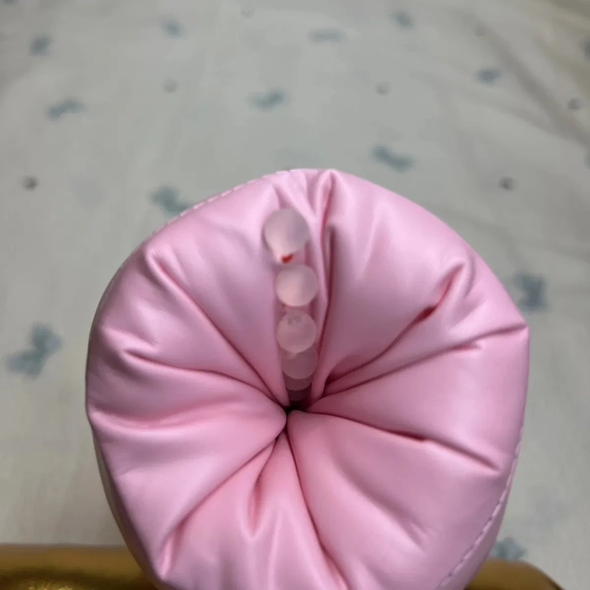 Handmake Beads Man's Cotton Puffy Tube Masturbator Male Pocket Pussy Sexy Message Speical Use Extraction Masturbatory Message