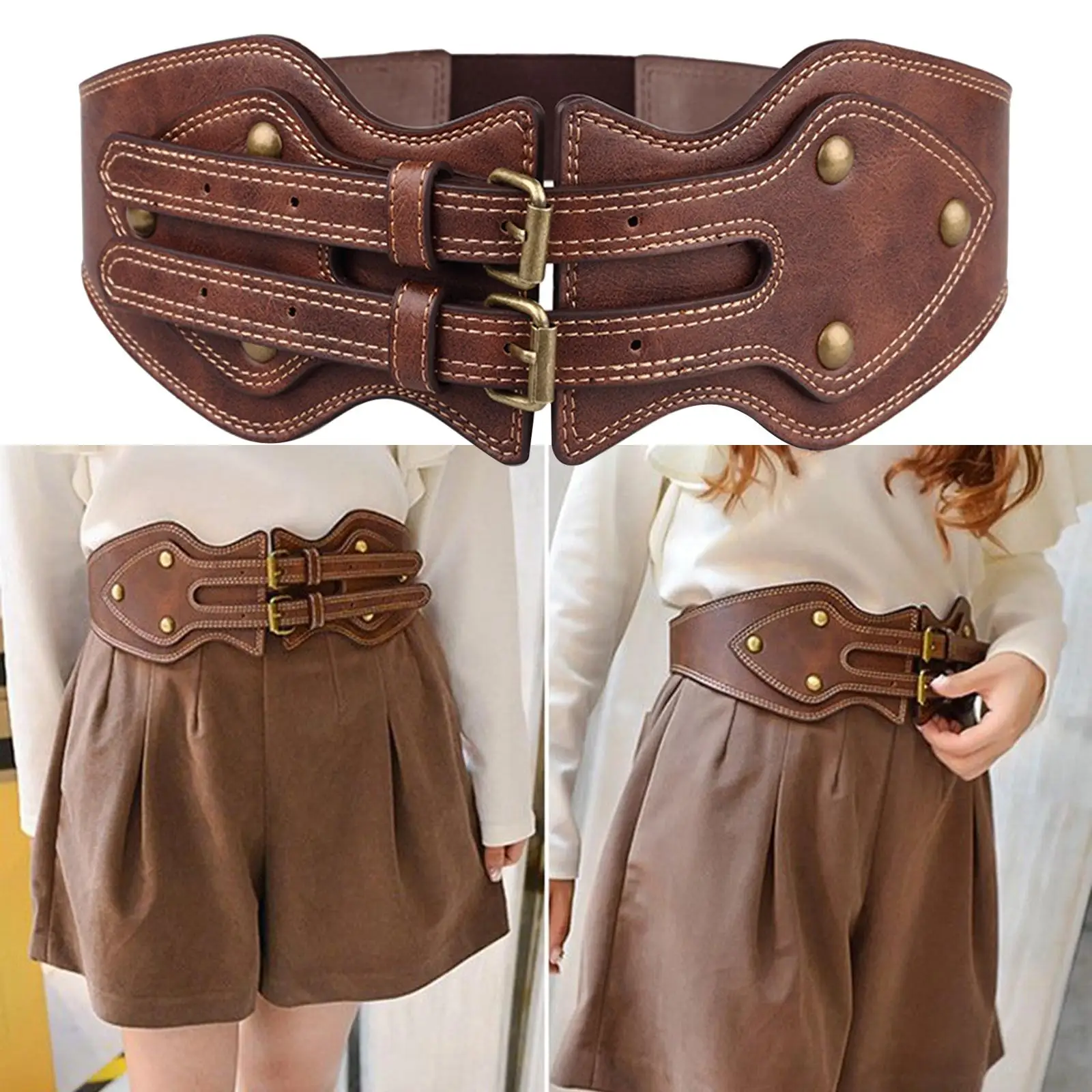 

Wide Cinch Belt, Vintage Decoration Waistband for Dress Ladies Women