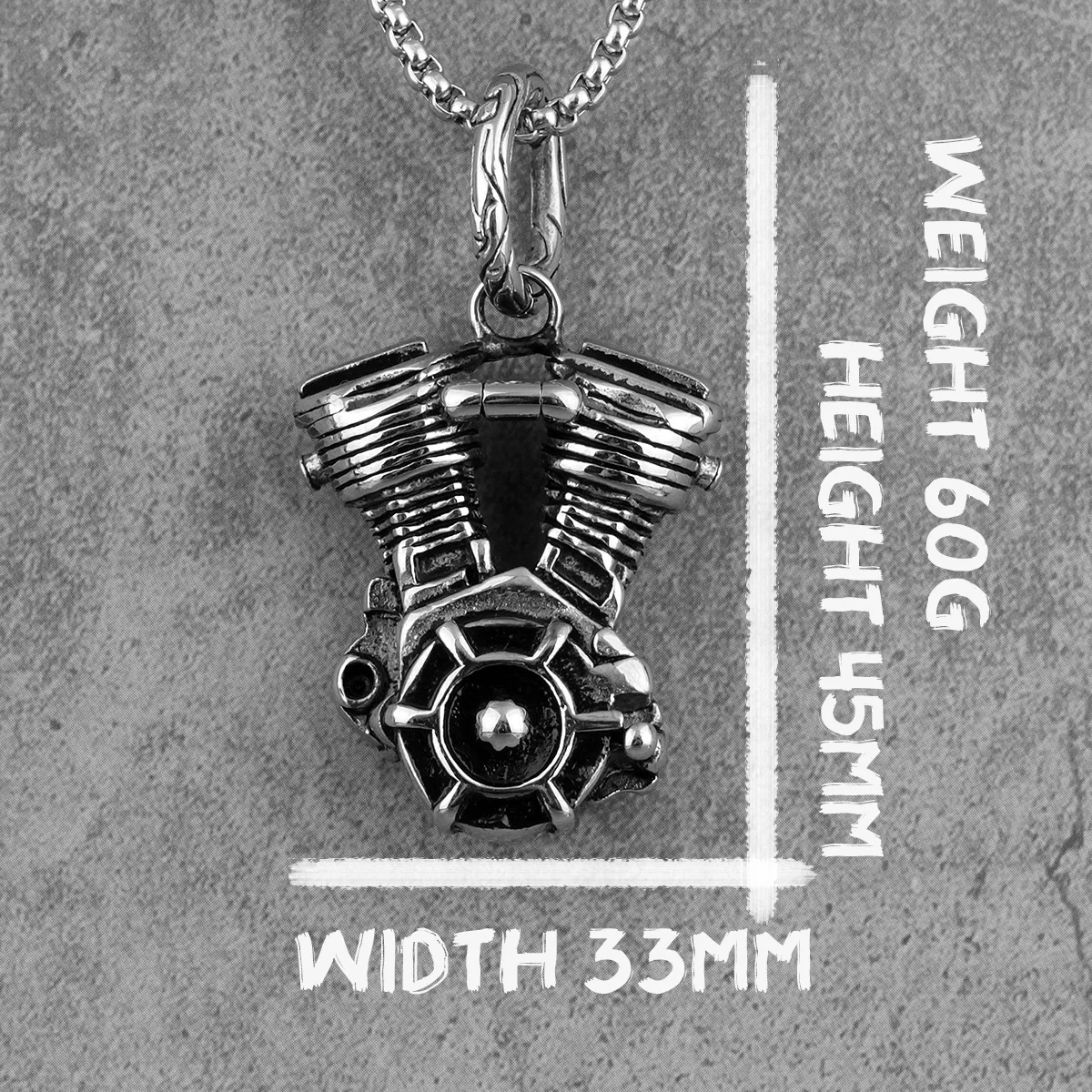 Motorcycle Engine Long Men Necklaces Pendants Chain Punk for Boyfriend Male Stainless Steel Jewelry Creativity Gift Wholesale