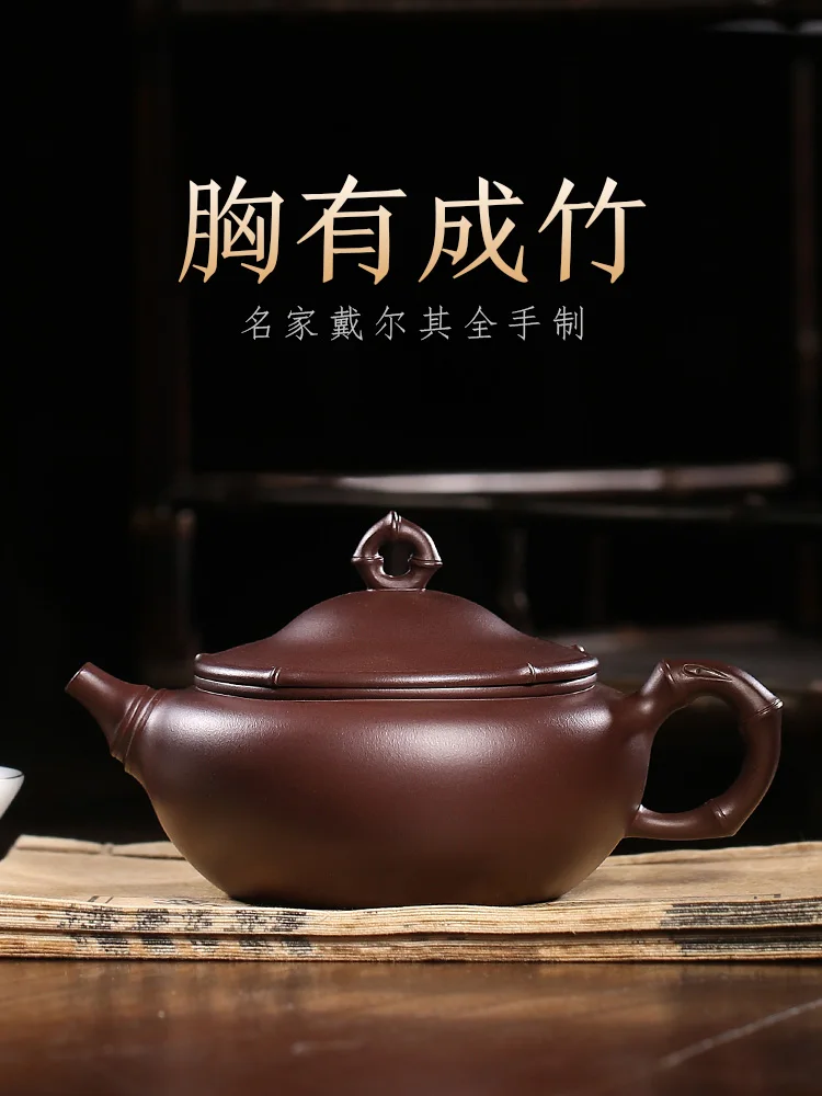 

Canghu Tianxia Original Mine Old Purple Mud Yixing Fully Handmade Clay Pot Master Dale Has A Big Caliber And Is Confident