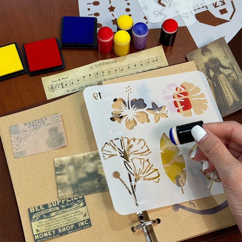 2025 Sponge Finger Caps - Coloring Face Mask - DIY Hand Painting Tool - Children's Pressing Painting Notebook Stamp