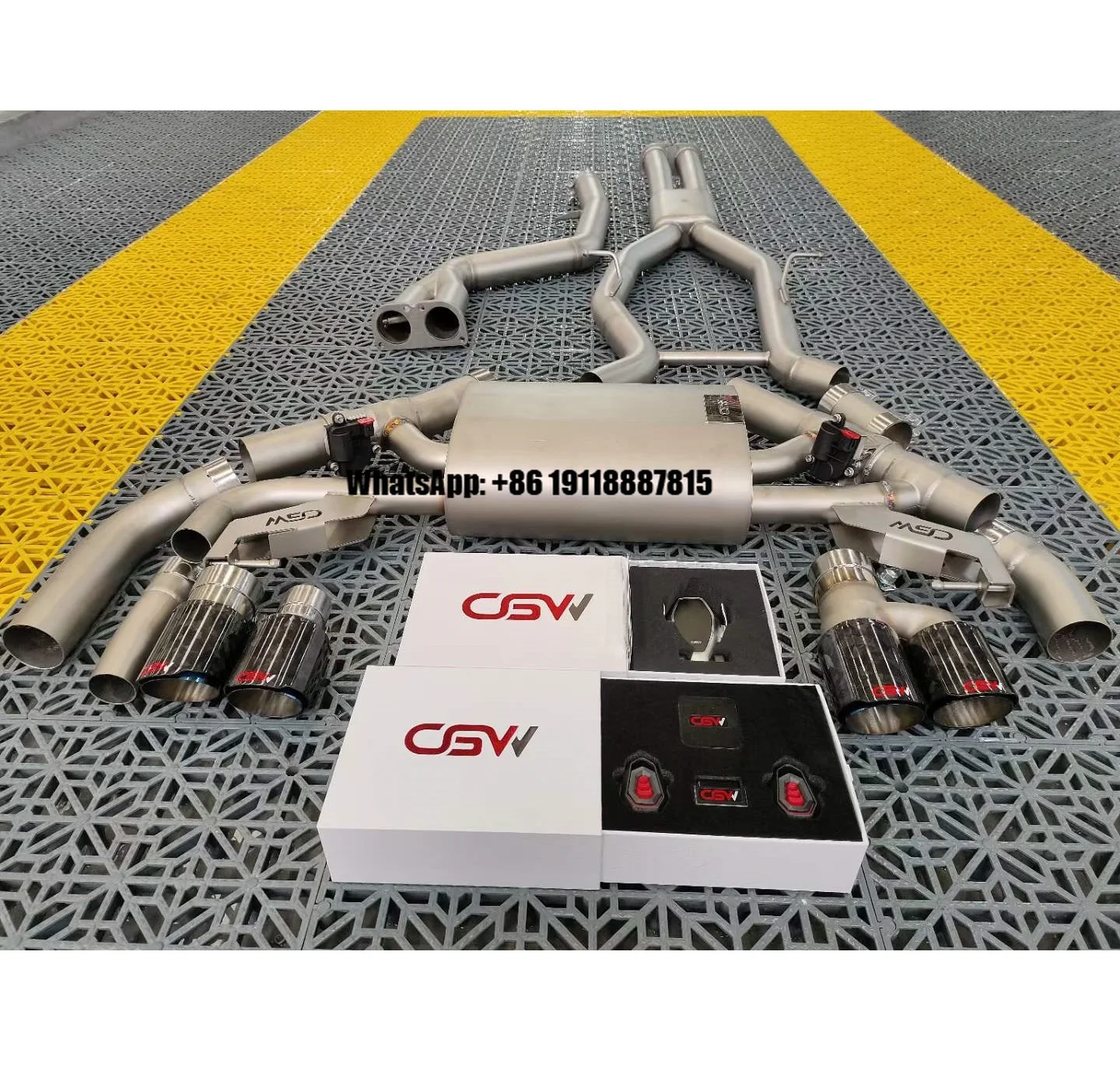 CGW Factory Price Automobile Active Sound Catback Exhaust Pipes with Downpipe and Exhaust Tips for BMW X3 M40i G01 2023