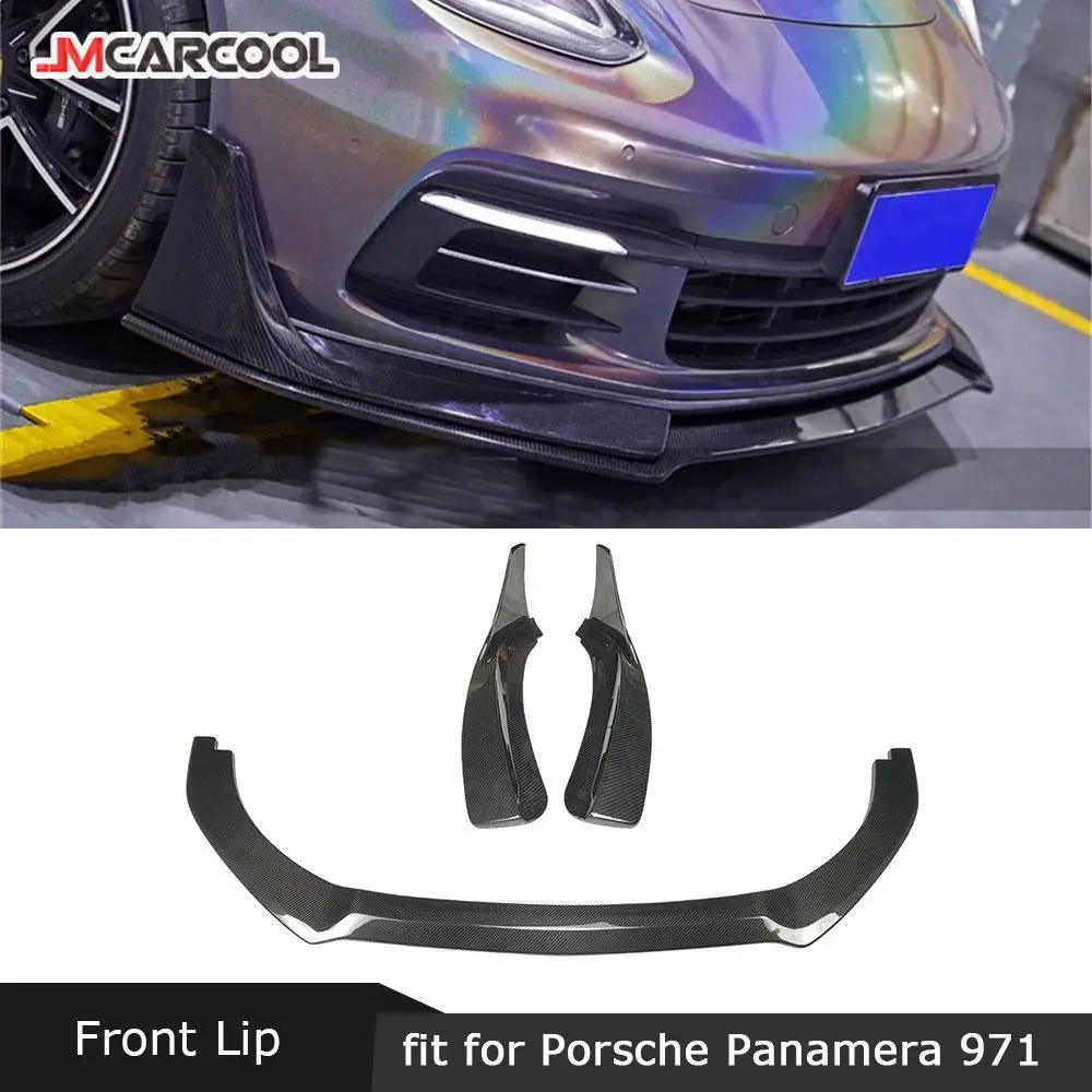 

JMCARCOOL для Porsche Panamera 971 2017-2019, передний спойлер для губ, фартуки, сухой бампер из углеродного волокна, разветвители для подбородка, Стайлинг автомобиля
