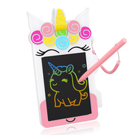 Unicorn LCD Writing Tablet for Kids 4.5 inch Doodle Board for Ages 3 4 5 6 7 Toddler Travel Toys Rainbow Mini Drawing Pad 2024